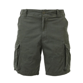 olive Rothco Vintage Paratrooper Cargo Shorts - Olive Drab