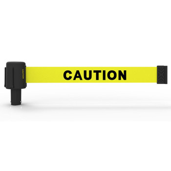 Banner Stakes 15' Long Retractable Barrier Belt, Yellow Double-Sided "Caution - Do Not Enter"; Pack of 5 - PL4069