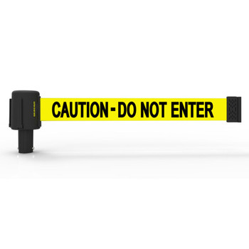 Banner Stakes 15' Long Retractable Barrier Belt, Yellow "Caution - Do Not Enter"; Pack of 5 - PL4075