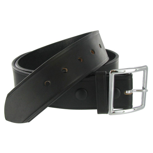 Boston Leather 1-14 Garrison Leather Belt - 50 - Black 