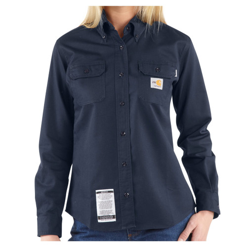 Carhartt Women's Flame Resistant Long Sleeve Twill Shirt WFRS160