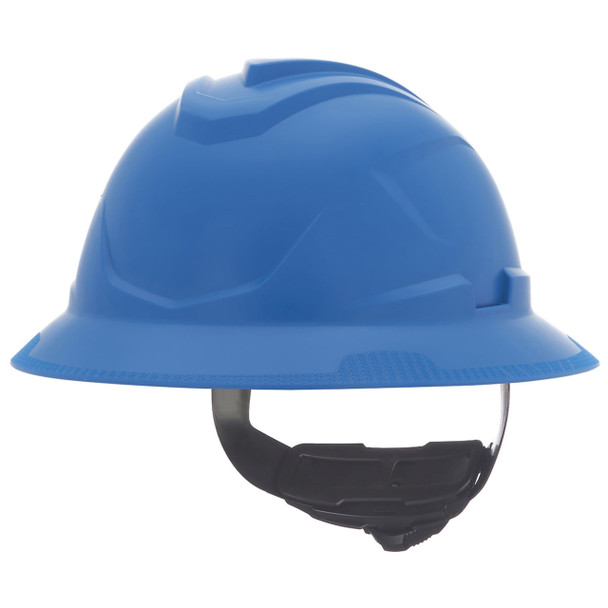 Blue MSA V-Gard C1 Full Brim Hard Hat with Fas-Trac III Suspension