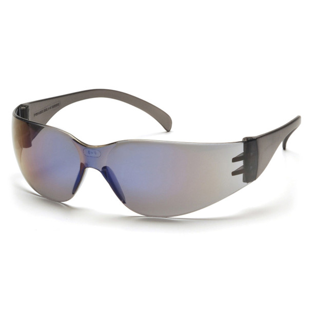 Pyramex Intruder Safety Glasses - Blue Mirror Lens - Blue Mirror Frame