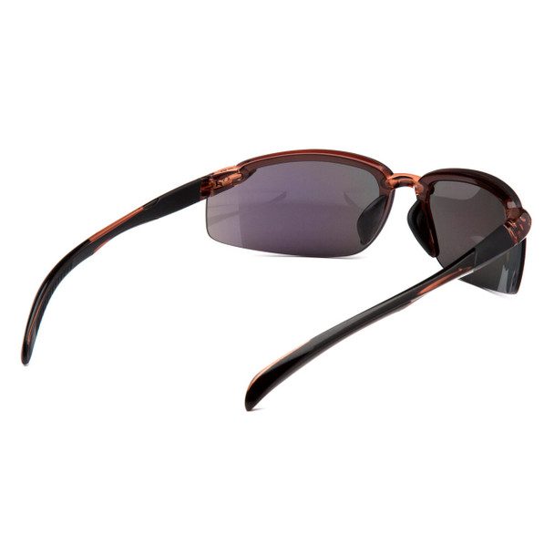 Venture Gear Waverton Safety Glasses - Multi-Color Mirror Lens - Brown Frame