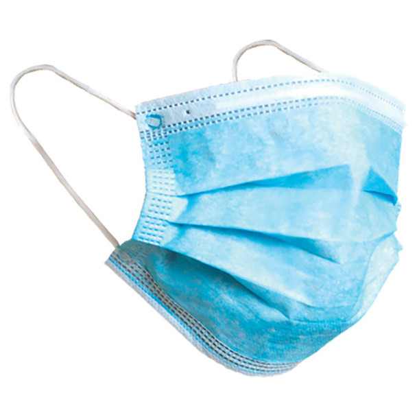 Altor Safety Surgical Mask with Plastic Nose Wire 62212P, 3-Ply ASTM Level 1, USA Made - Box of 50