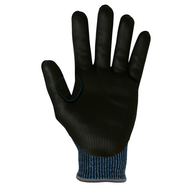 General Electric ANSI A4 Cut Resistant Micro Foam Nitrile Coated TPR Impact Gloves - Blue/Black - GG242