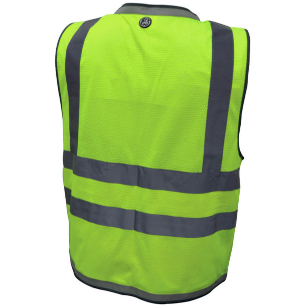 General Electric Type R Class 2 Hi-Vis Heavy Duty Surveyor Safety Vest - Hi-Vis Green - GV088