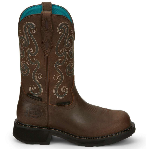 Justin Women's Tasha 11" Waterproof EH Steel Toe Boots