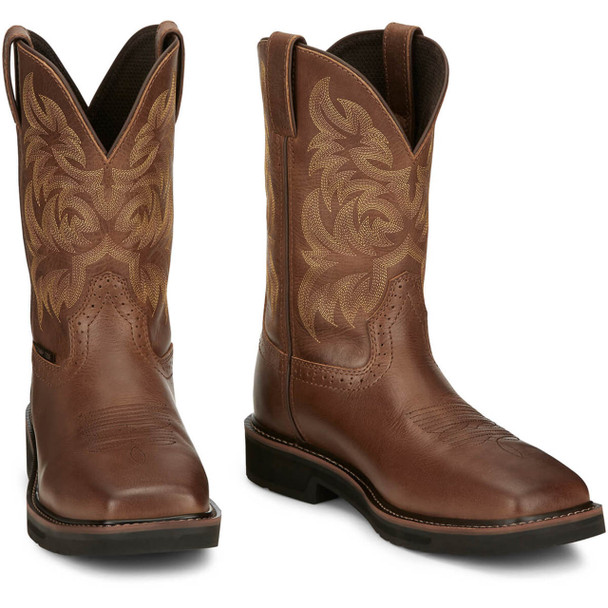 Justin Men's Handler 11" Brown EH Composite Toe Boots - SE4824