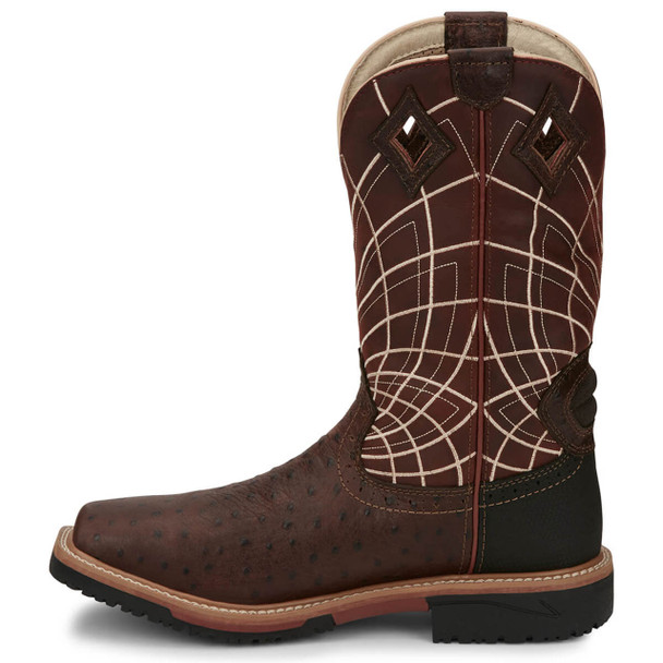 Justin Men's Derrickman 12" Brown Waterproof EH Composite Toe Boots - SE4835