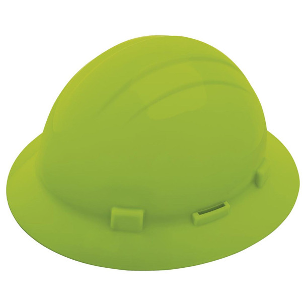 ERB Safety Americana Full Brim Slotted Hard Hat 4-Point Ratchet Suspension