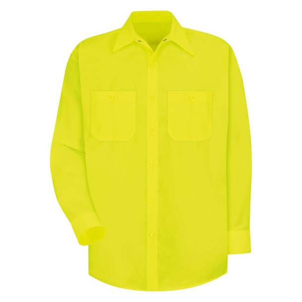 Red Kap Hi-Visibility Long Sleeve Work Shirt - SS14-EHV