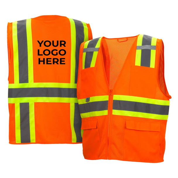 Custom Pyramex RVZ23 Type R Class 2 Two-Tone Mesh Safety Vest