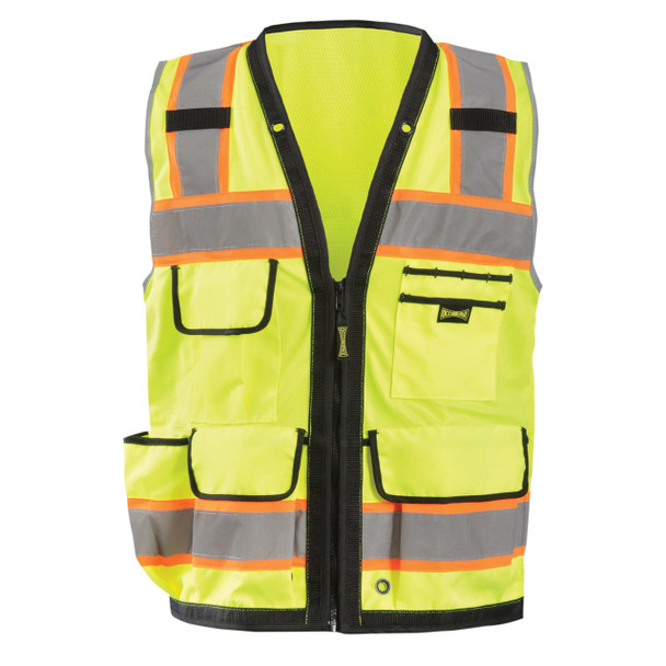 Custom OccuNomix Type R Class 2 High-Vis Two-Tone Surveyor Mesh Back Safety Vest - LUX-HDS2T