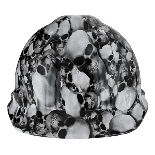 Black Rugged Blue Custom Hydrographic Skulz Black/White Hard Hat