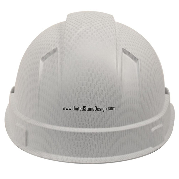 Custom Pyramex Ridgeline Cap Style Hard Hat 4-Point Ratchet Suspension - Matte White Graphite