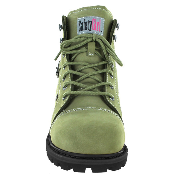 Safety Girl Fusion Steel Toe Work Boots - Moss