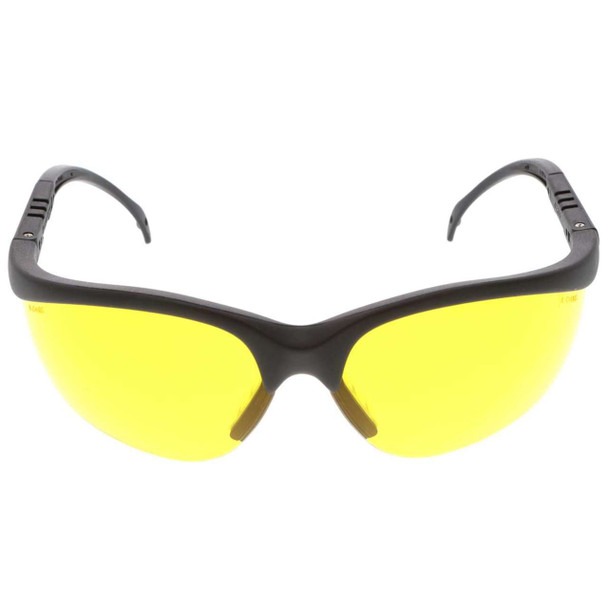 MCR Klondike KD1 Series Safety Glasses - Black Frame - Amber Lens