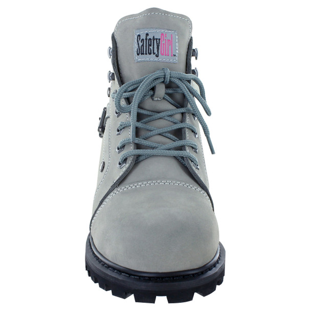 Safety Girl Fusion Steel Toe Work Boots - Light Gray