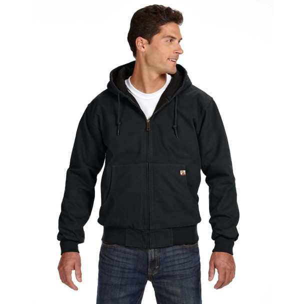 Black DRI DUCK Men's Cheyenne Signature Hooded Canvas Jacket - 5020