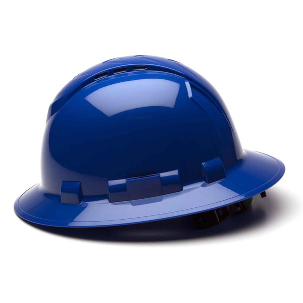 Pyramex Ridgeline Vented Full Brim Hard Hat 4-Point Ratchet Suspension