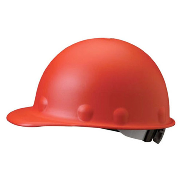 red Fibre Metal Roughneck Hi Heat Ratchet Hard Hat