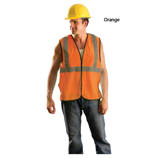 High Vis Orange OccuNomix ANSI Class 2 Breakaway Safety Vest - ECO-GCB