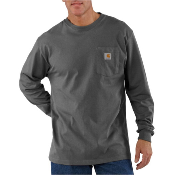 Key Apparel Men's Heavyweight Long Sleeve Pocket T-Shirt