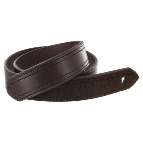 Boston Leather 1.5" Hook & Loop Tipped Leather Belt, USA Made - 6530