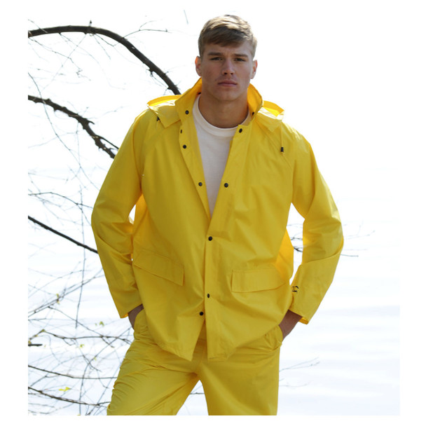 Custom Leather Craft 3 Piece Yellow Polyester Rain Suit R102