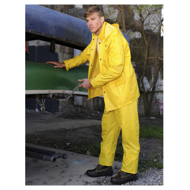 Custom Leather Craft 3 Piece Yellow Polyester Rain Suit R102