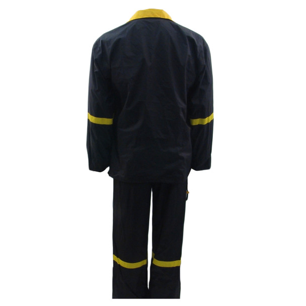 Custom Leather Craft - 3 Piece Black Nylon Rain Suit R103