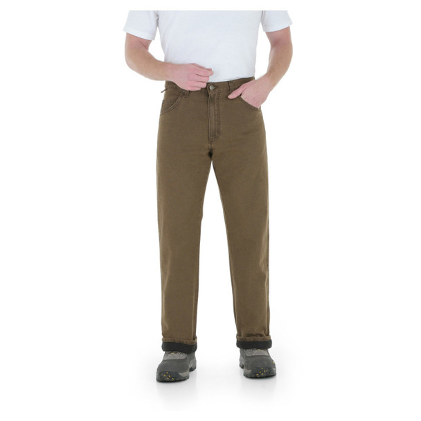Brown Wrangler Men's Rugged Wear Thermal Jean - 33213