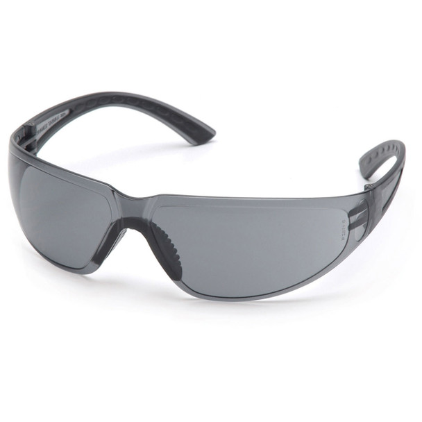 Pyramex Cortez Safety Glasses - Gray Lens - Black Temples Frame