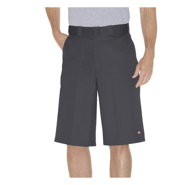 Dark Gray Dickies Men's 13" Loose Fit Multi-Use Pocket Work Shorts - 42283