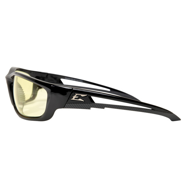 Edge Kazbek XL Safety Glasses - Black Frame, Yellow Lens - SK-XL112