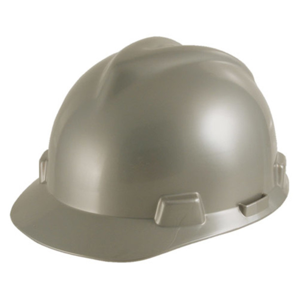 silver MSA V-Gard StazOn Slotted Protective Cap