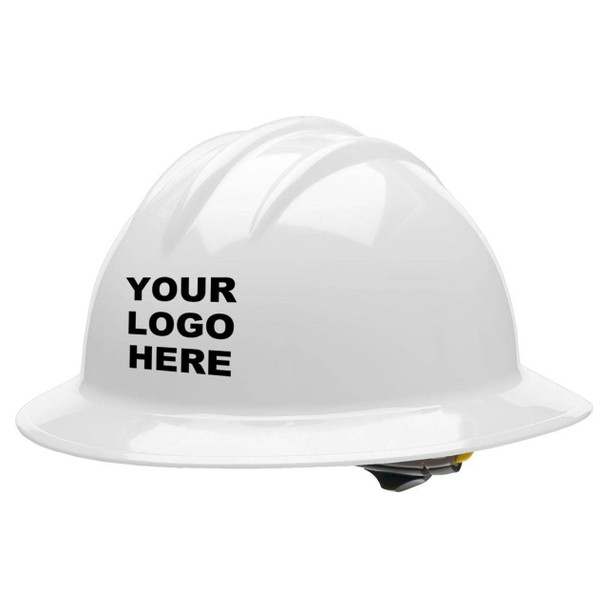 Custom Bullard Model C33 Full Brim Hard Hat 6-Point Ratchet Suspension