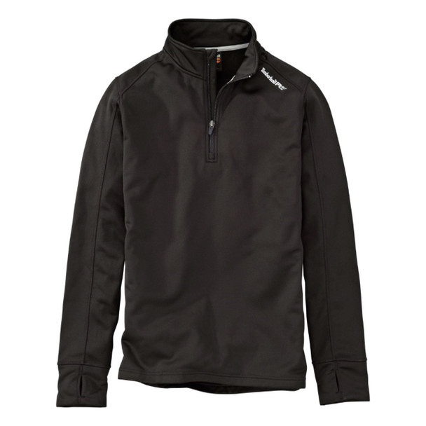 Black Timberland PRO Men's Quarter-Zip Fleece Understory Shirt - A112J