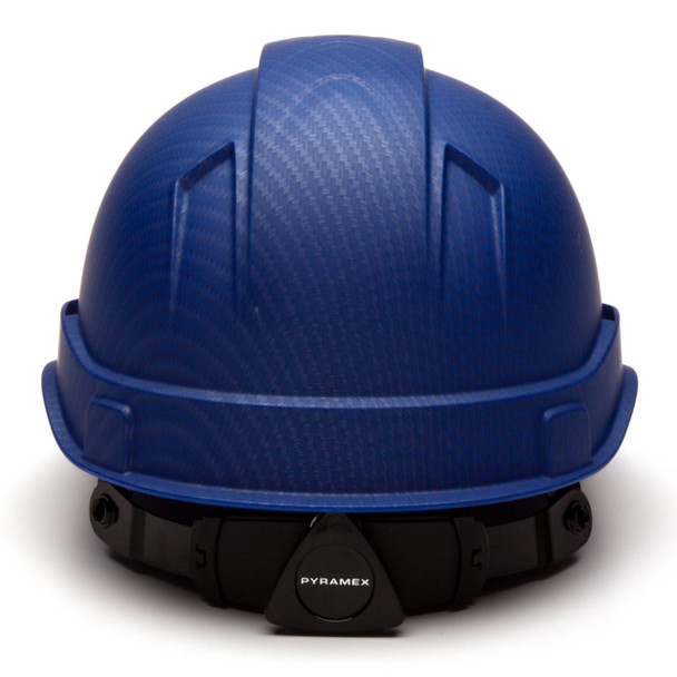 Custom Pyramex Ridgeline Cap Style Hard Hat 4-Point Ratchet Suspension - Matte Blue Graphite