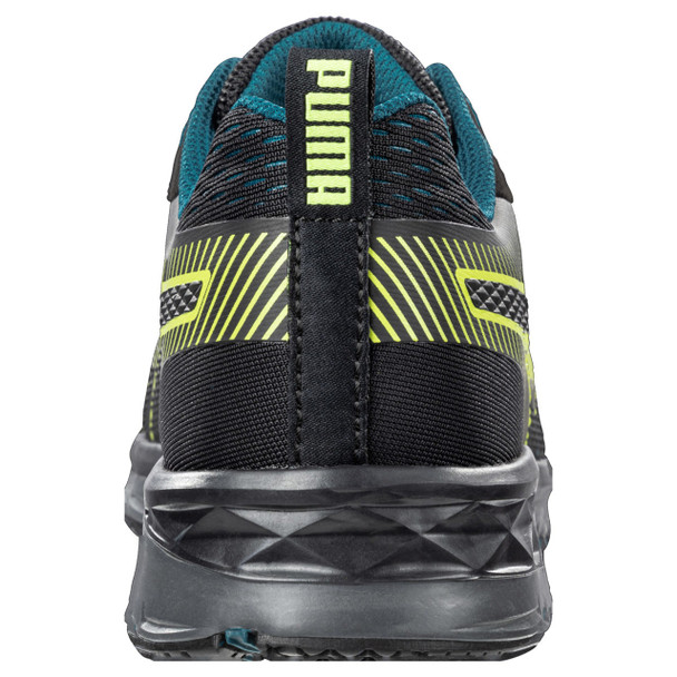 Puma Safety Women's W-Motion Protect Fuse Knit Low 2.0 Black & Lime EH Composite Toe Shoes - 643935