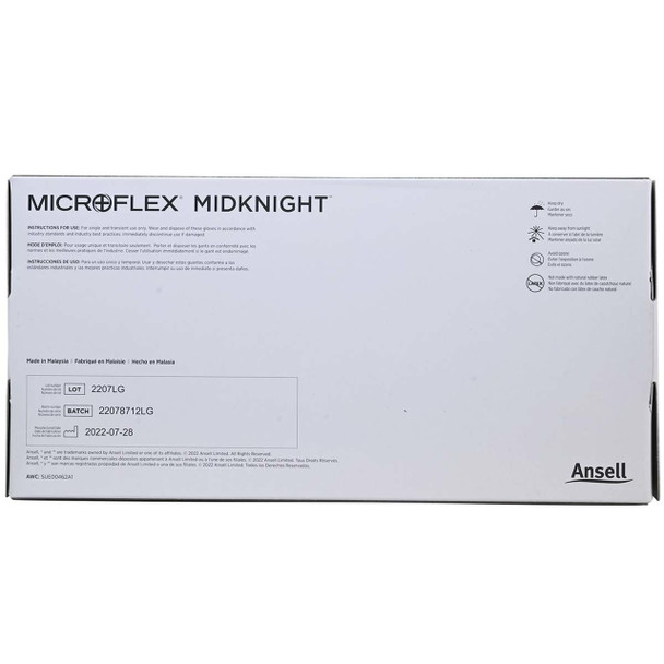 Midknight Exam Glove - 5.1 mil - Box of 100 (XS, S, M, L, XL, 2XL)