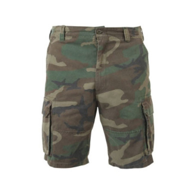 Indicator Cargo Shorts. 14 Inseam. Vintage Camouflage.