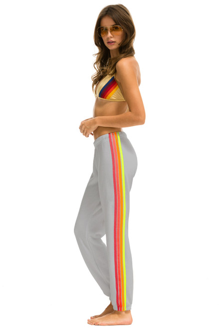 SWEATPANT 4 STRIPE GREY NEON SWEATPANT 4 STRIPE GREY NEON