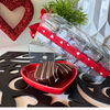 Valentine Box of  5 Individually Packaged Oreos in a Clear Sleeve Box with Heart Ribbon Decoration