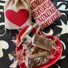 Valentine’s Edition - Buffalo Trace Bourbon Chocolate Pecan Toffee, Individually Wrapped & Packed in Holiday Burlap Bag - 2 sizes