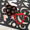 Red Small Heart Valentine’s Box Filled with 5 BonBons (Bourbon “Neat” / Bourbon Old Fashioned / Pina Colada or Bailey’s & Coffee)