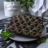 Mint Julep Bourbon chocolate bar with mint white chocolate drizzle