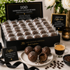 100 individually wrapped espresso coffee bombs displayed for wedding and event coffee bars, favors and special orders.