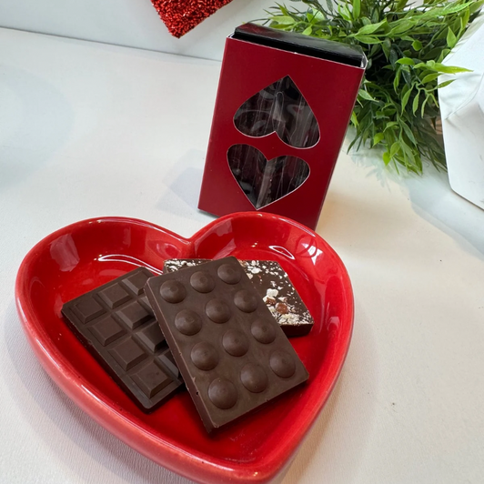 Valentine’s Edition - Bourbon Chocolate Bars - Gift Box of 8 or 10 Individually wrapped ~ with or without Pecans